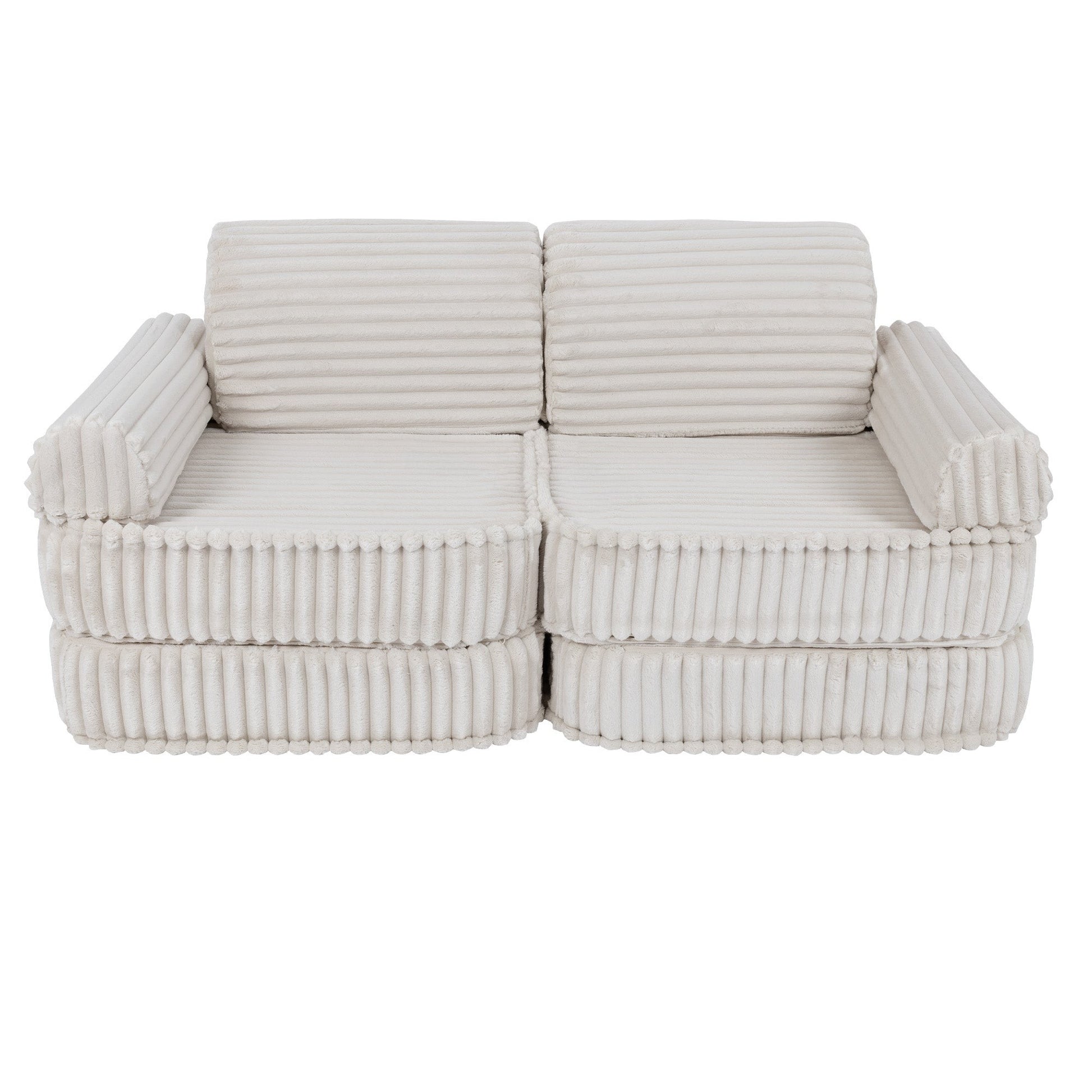 Modulaire Kinderbank Ruimtelijke Zitruimte Churros Wit by MeowBaby