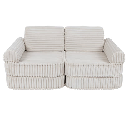 Modulaire Kinderbank Ruimtelijke Zitruimte Churros Wit by MeowBaby