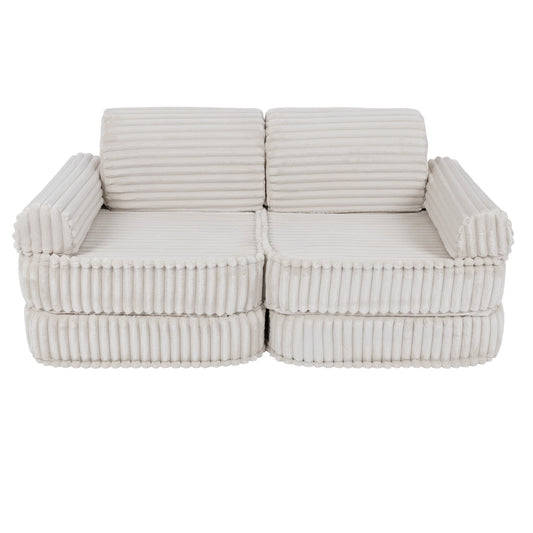 Modulaire Kinderbank Ruimtelijke Zitruimte Churros Wit by MeowBaby