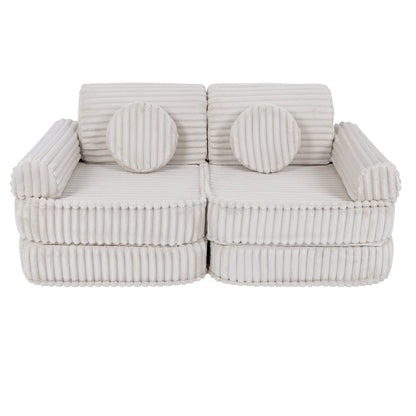 Modulaire Kinderbank Ruimtelijke Zitruimte Churros Wit by MeowBaby