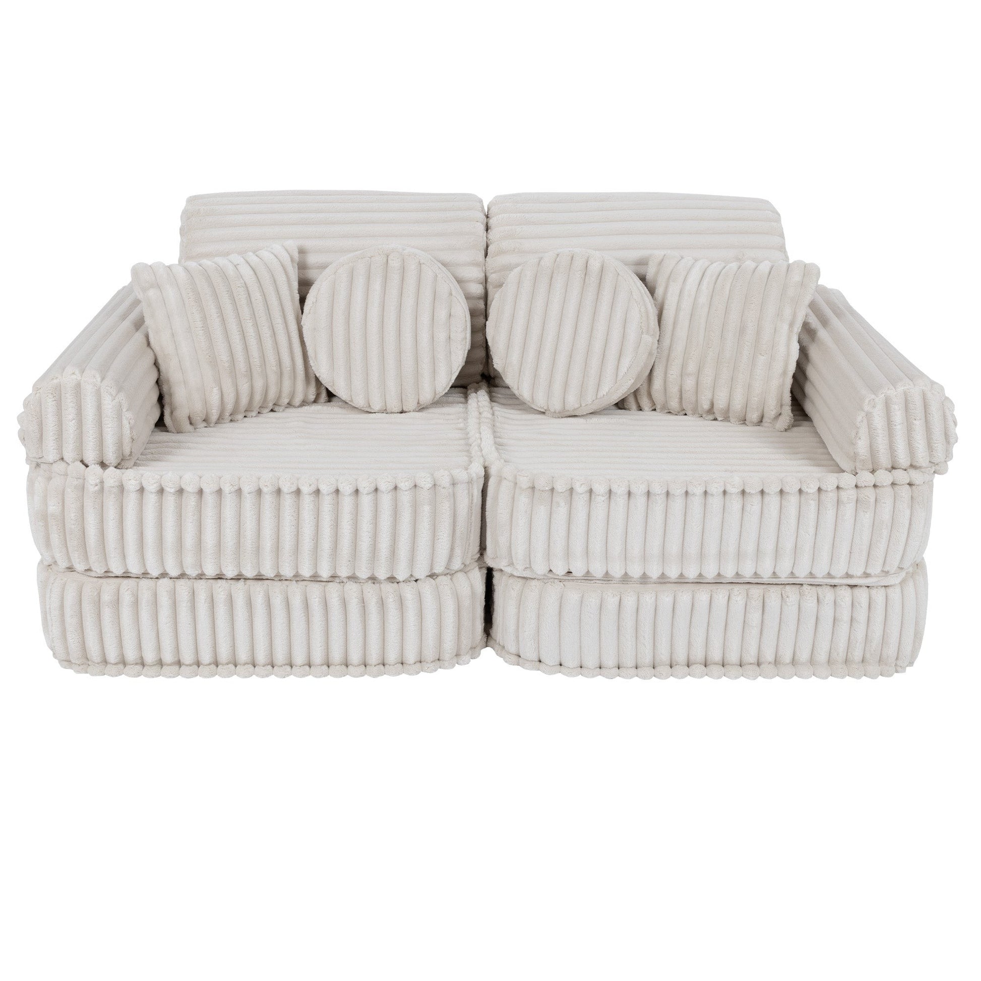Modulaire Kinderbank Ruimtelijke Zitruimte Churros Wit by MeowBaby