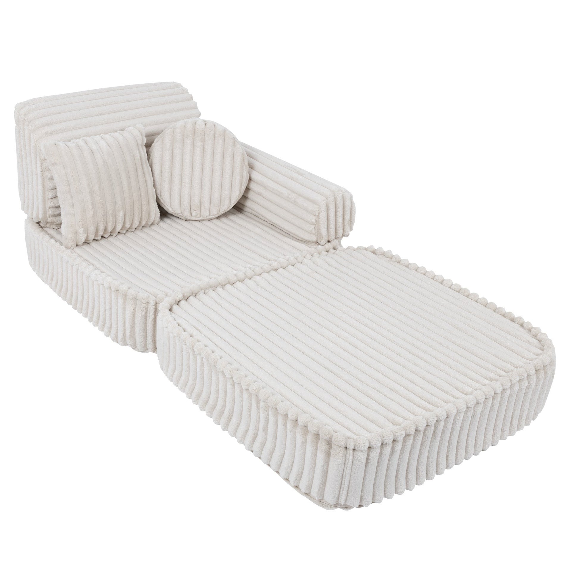 Modulaire Kinderbank Ruimtelijke Zitruimte Churros Wit by MeowBaby