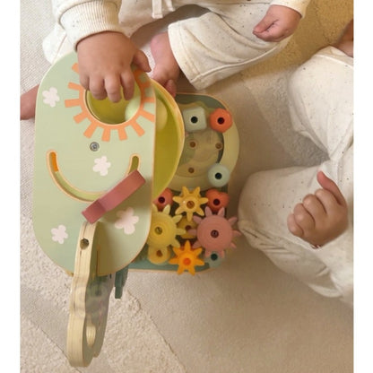 Houten Montessori Activiteitenboom Vier-in-een Knikkerbaan by Woopie Let's Go Green