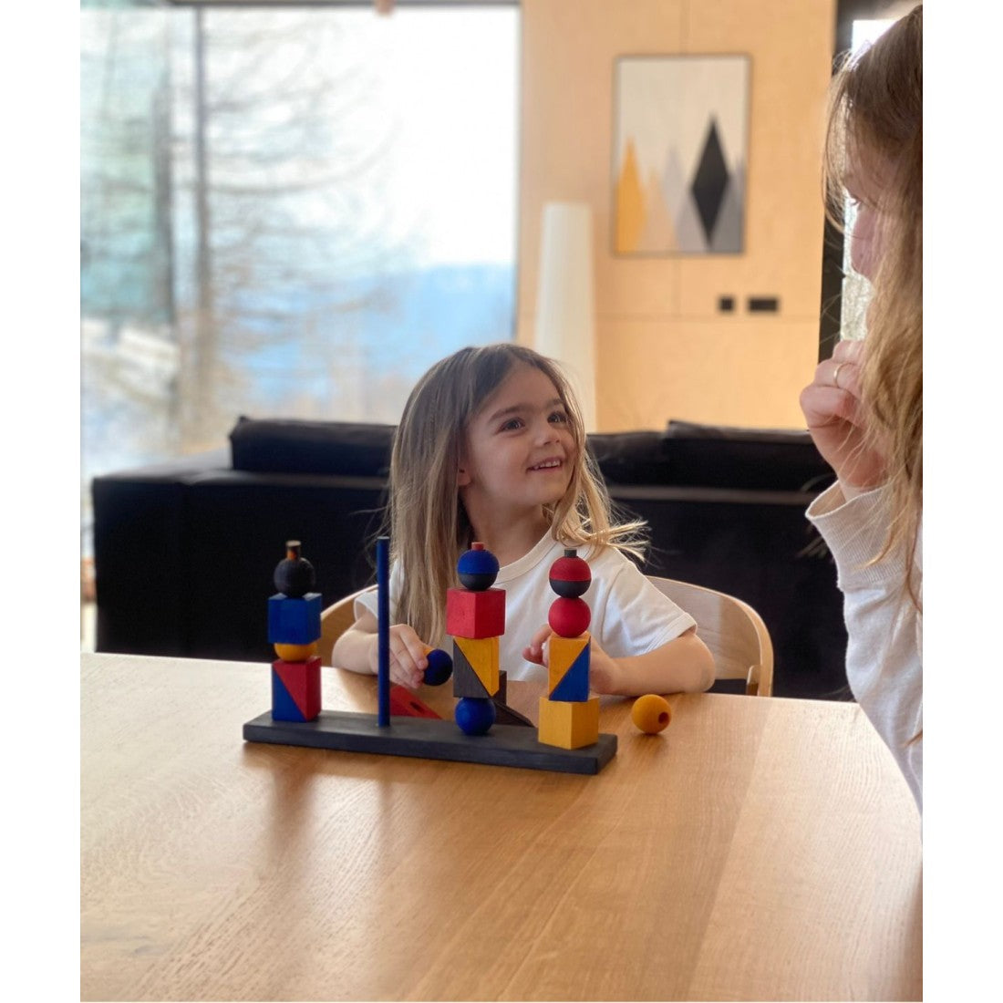 Montessori Stapel Speelgoed Geometrisch Modern Kleurrijk by Wooden Story