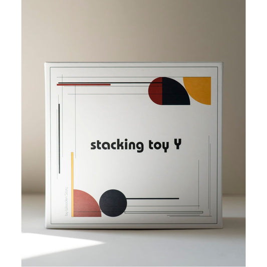 Montessori Geïnspireerde Houten Stapelset Moderne Vorm by Wooden Story