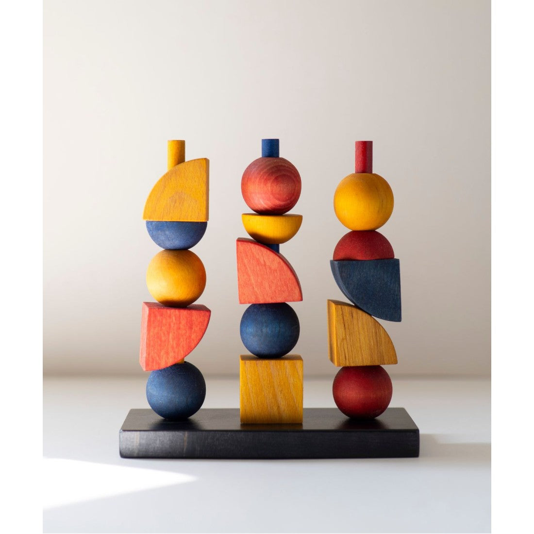 Montessori Geïnspireerde Houten Stapelset Moderne Vorm by Wooden Story