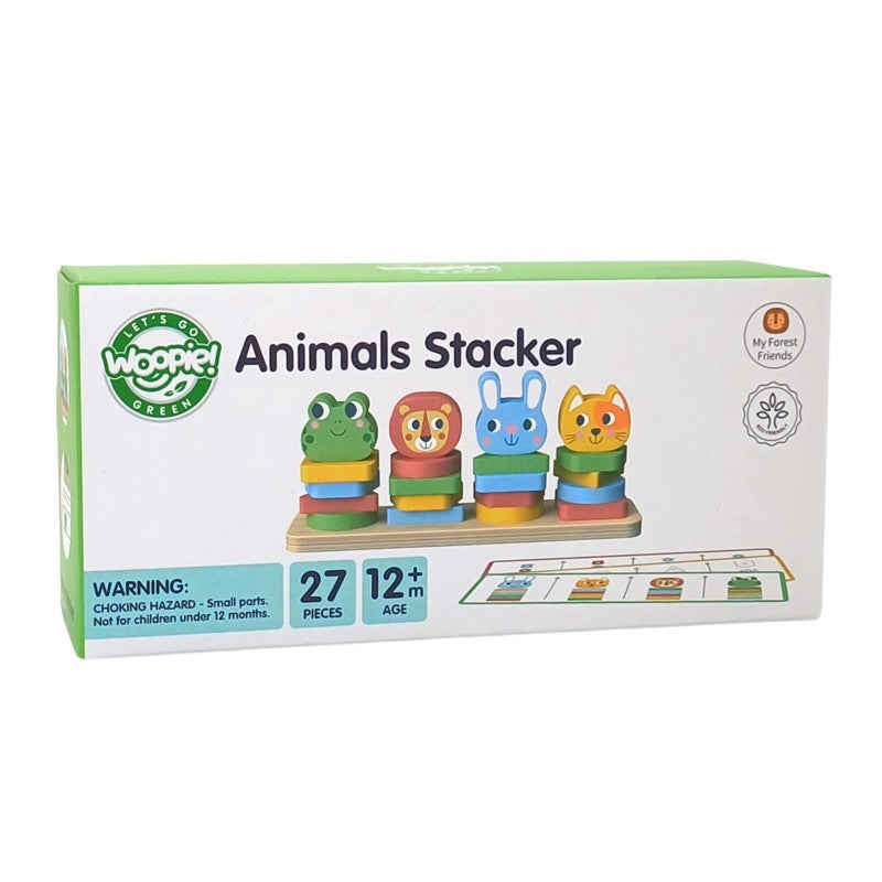 Montessori Puzzelpiramide Dieren Educatief Speelgoed by Woopie Let's Go Green