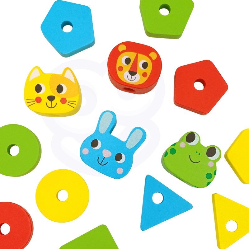 Montessori Puzzelpiramide Dieren Educatief Speelgoed by Woopie Let's Go Green