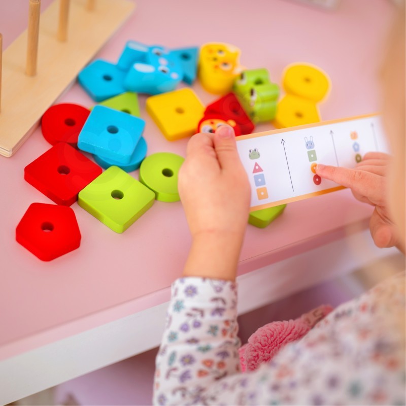 Montessori Puzzelpiramide Dieren Educatief Speelgoed by Woopie Let's Go Green