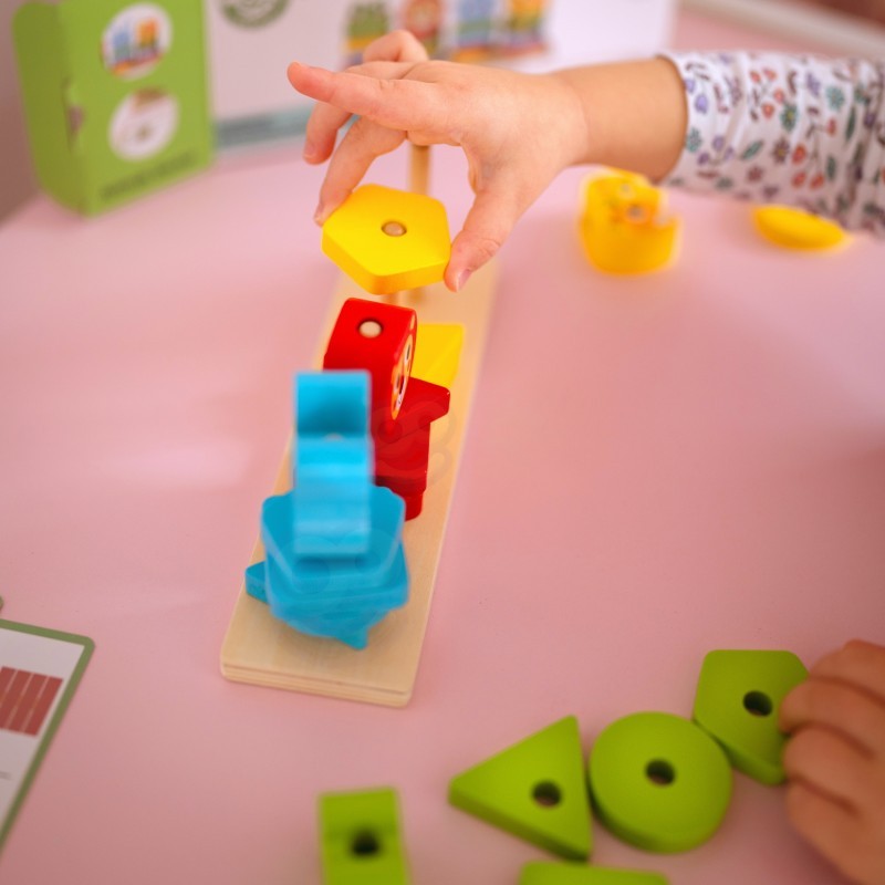 Montessori Puzzelpiramide Dieren Educatief Speelgoed by Woopie Let's Go Green