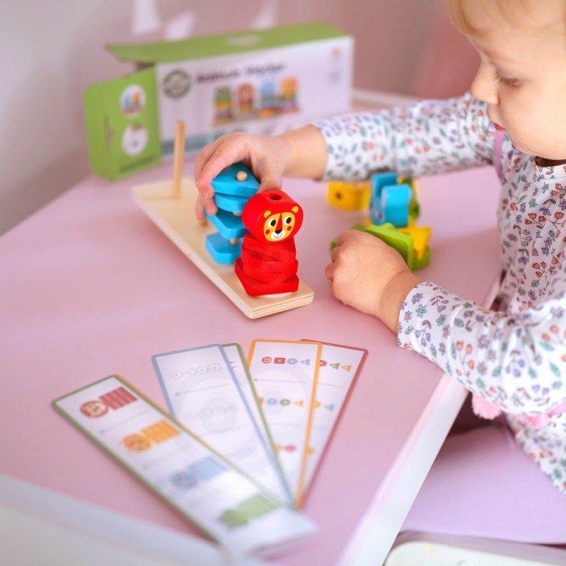 Montessori Puzzelpiramide Dieren Educatief Speelgoed by Woopie Let's Go Green
