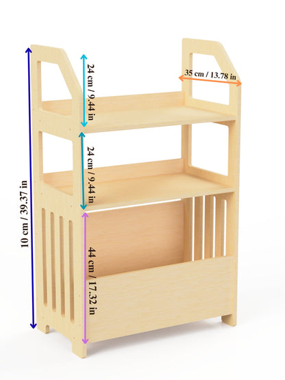 Montessori Wooden Shelf for Kids