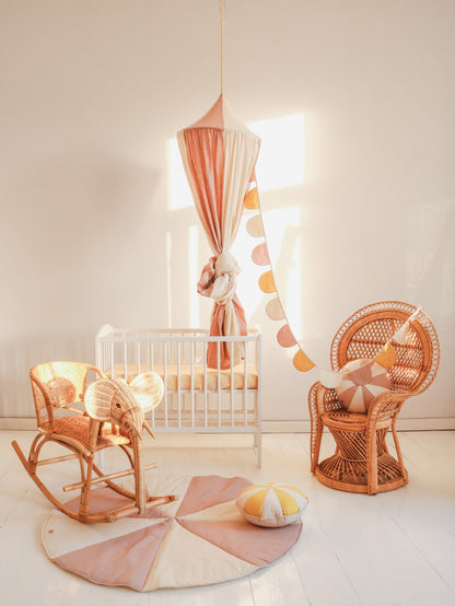 Katoenen Linnen Hemel Kinderkamer Poederroze Hemelgordijn by moi mili