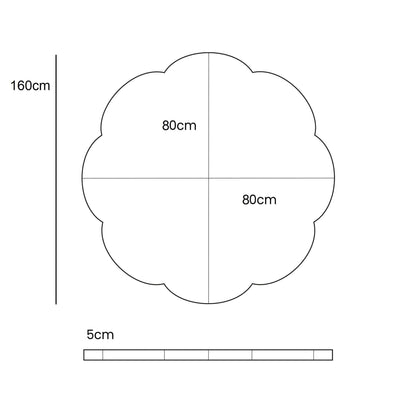 Wolkvormige Speelmat Voor Kleintjes Zacht Fluwelachtig by MeowBaby