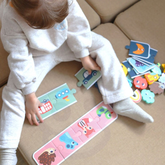 Houten Zintuiglijke Geheugenpuzzel Met Tegels Schermvrij by Woopie Let's Go Green