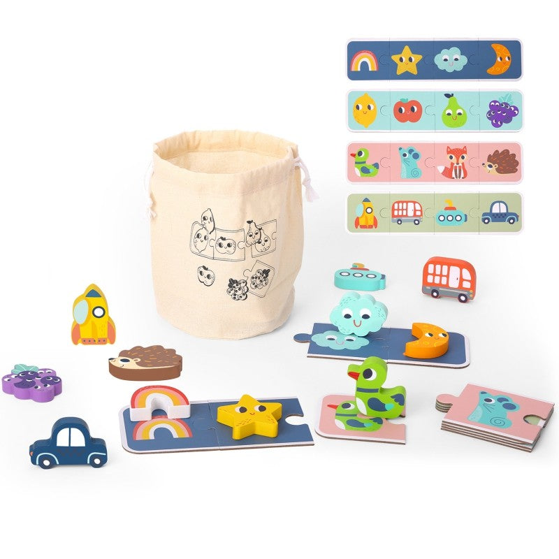 Houten Zintuiglijke Geheugenpuzzel Met Tegels Schermvrij by Woopie Let's Go Green