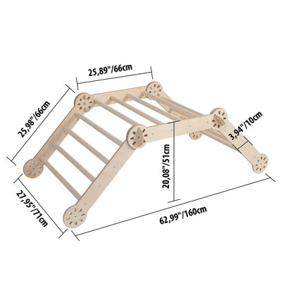 Montessori Klimdriehoek Opvouwbaar Voor Binnen Spel by Montessori House Bed